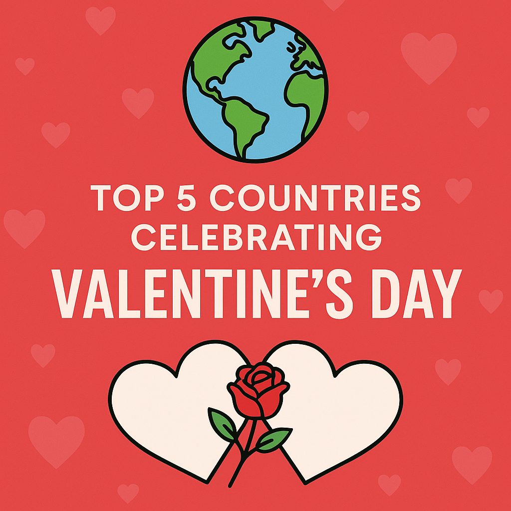 Top 5 Countries Celebrating Valentine’s Day