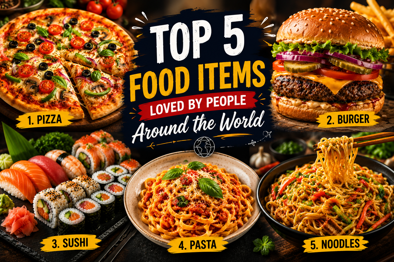 Top 5 Food Items Loved by People Around the World