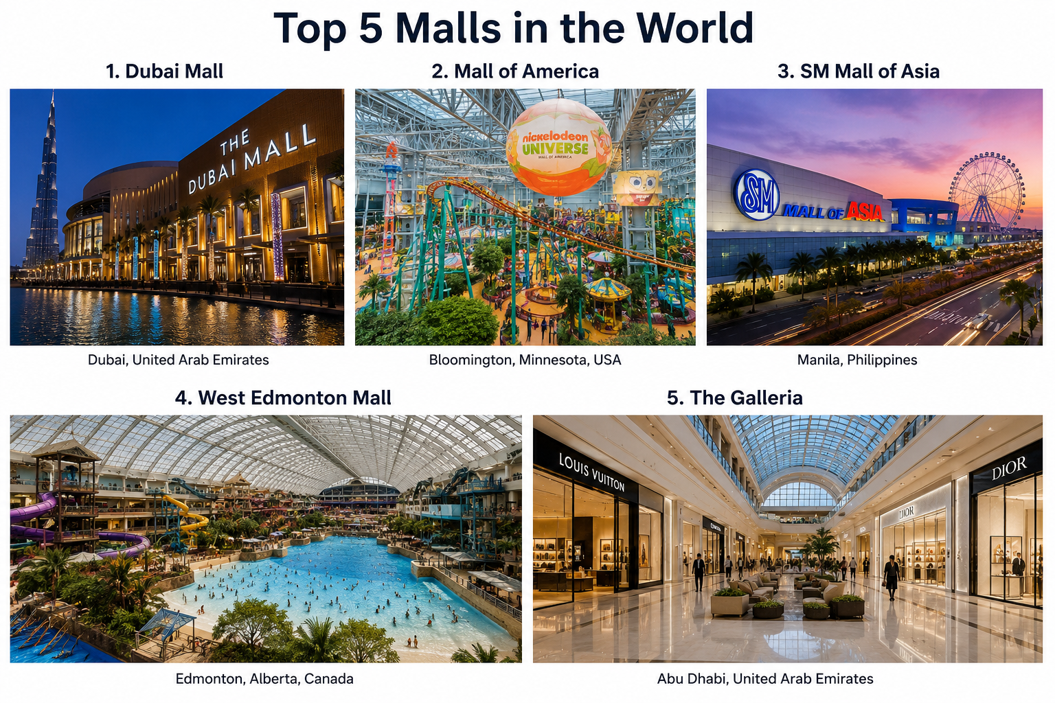 Top 5 Malls in the World You Must Visit 2026